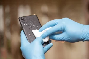 disinfecting a smart phone